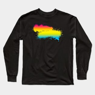 Pansexual Paint Smudge Minimalism Long Sleeve T-Shirt